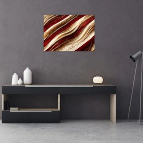 Sklenený obraz - Zlato - biela textúra (70x50 cm)