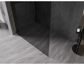 Mexen, Mexen Kioto-X sprchová stena 80 x 200 cm, grafit 10 mm, zlatá - 800-080-101-50-40-X