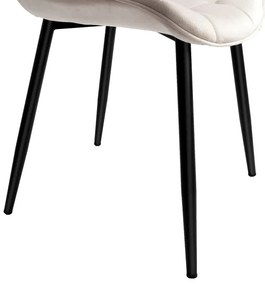 Jedálenská stolička NORMAN zamatová, béžová