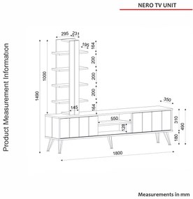 TV stolík/skrinka Neo (Tmavá hnedá). Vlastná spoľahlivá doprava až k Vám domov. 1072551