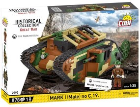 COBI 2993 Great War Britský tank MARK I (Male) C.19. 1:35
