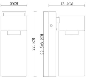 Globo 31975 - Vonkajšie nástenné svietidlo ETSI 1xE27/40W/230V IP44