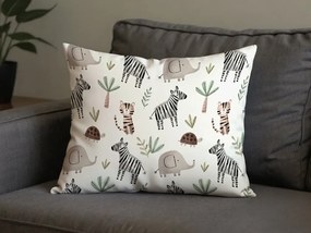 Sada 2 ks dekoračných obliečok na vankúš JUNGARI 40x60 cm, krémová