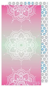 Towee Rýchloschnúca osuška MANDALA pink, 80 x 160 cm