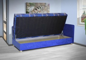 Čalouněná válenda s úložným prostorem Mirka Farba poťahu: modrá 53914-1007, nosnosť: standardní nosnost 100 kg