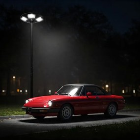 LED Solárna pouličná lampa so senzorom LED/22W/6V 6500K IP65 čierna + DO