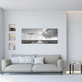 Obraz - Promenáda pri pobreží (120x50 cm)