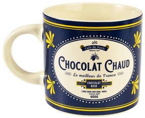 Tmavomodrý/krémový keramický hrnček 350 ml Chocolat Chaud – Rex London