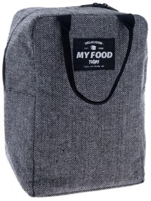 Textilná termotaška My Food, sivá, 21 x 16 x 33 cm