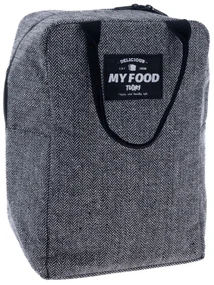 Textilná termotaška My Food, sivá, 21 x 16 x 33 cm