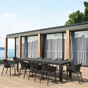 ATLANTIC 210 záhradný rozťahovací stôl black