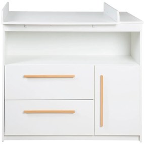 Biela nízka detská komoda 107x98 cm Lilo – Roba