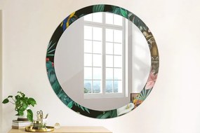 Okrúhle ozdobné zrkadlo Les v džungli fi 100 cm
