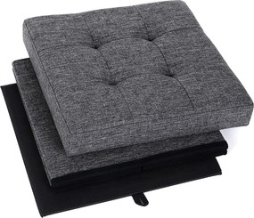 Taburetka 40 L, skladací úložný box, nosnosť 300 kg, 38 x 38 x 38 cm, tmavosivá