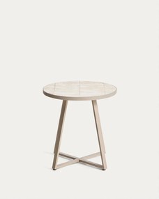 Okrúhly záhradný stolík s keramickou doskou ø 45 cm Tella – Kave Home