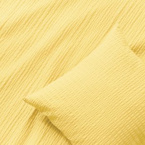 Goldea krepová obliečka na vankúš - žltá 40 x 60 cm