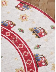 Červený okrúhly koberec s vianočným motívom ø 160 cm Toy's Delight Train – Villeroy&amp;Boch
