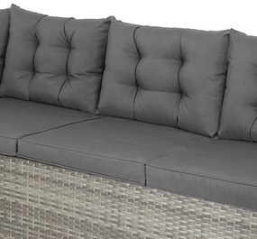 InternetovaZahrada - Ratanová zostava Sedan – sivý ratan + antracit podušky