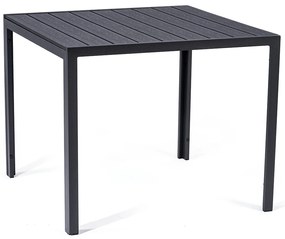 Záhradný jedálenský set Viking M + 4x kovová stolička Ramada sivá