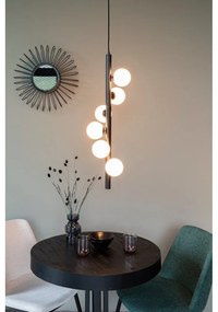 Čierno-biele stmievateľné závesné svietidlo so skleneným tienidlom ø 28 cm Monica – White Label