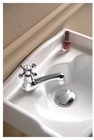 Stojančekový umývadlový ventil v lesklej striebornej farbe Antea – Sapho