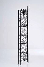 Kovová polica regál Mare - Čierna