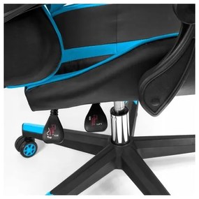 GAMING  Herná stolička modro-čierna + PODLOŽKA