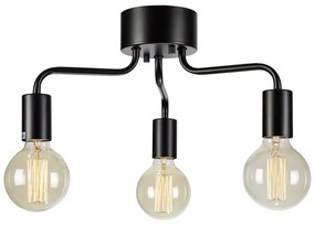 Čierne stropné svietidlo s kovovým tienidlom 38x38 cm Avery – Markslöjd