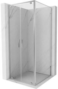 Mexen Exo, sprchovací kút s krídlovými dverami 70 x 70 cm, 6mm číre sklo, chrómový profil, 8182-070-070-01-00