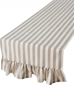 Bežec s volánom 40x160 cm farba produktu béžová látka vzorované