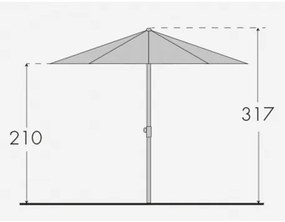 Doppler ACTIVE TELE 340 cm - naklápací stredový slnečník : Barvy slunečníků - 831