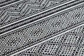 Koberec SISAL SION cikcak, diamanty BOHO 22168 čierny / ecru
