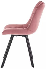 LuxuryForm DESIGN Stolička ORLEN VELUR - ružová