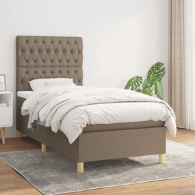 Boxspring posteľ s matracom sivohnedý 100x200 cm látka 3142557