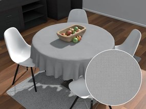 Biante Teflónový okrúhly obrus TF-019 Sivý Ø 140 cm