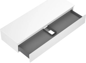 Mexen Orio, kúpeľňová skrinka pod umývadlo 140 cm s hornou časťou, 1 zásuvka, biela matná, 91A10-14023-1-BFC01