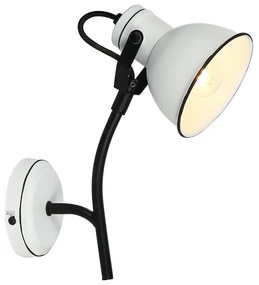 Candellux ZUMBA Nástenné svietidlo 1X40W E14 White Black 91-72122