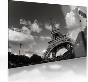 Sklenený obraz - Eiffelova veža v Paríži (70x50 cm)