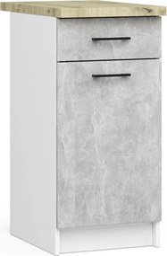 Kuchyňská linka Olivie 2,4 m prosklená beton