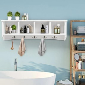 Nástenný vešiak na kabáty so skladovacími priestormi