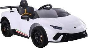 LEAN CARS Elektrické autíčko Lamborghini Huracan LED MP3, biele