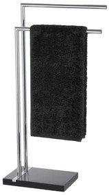 WENKO 20461100 - Stojan na uteráky NOBLE 45,5x82 cm chrom/čierna