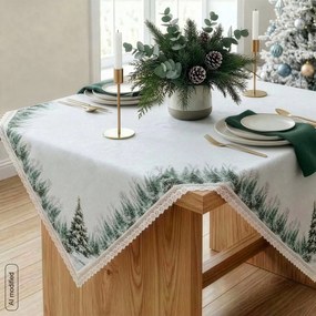 VIANOČNÝ OBRUS XMAS9 85X85 CM VZOROVANÁ