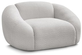 Svetlosivé kreslo z textílie bouclé Tina – Bobochic Paris