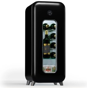 Klarstein Shirley 15 Uno. chladnička na víno, 15 fliaš, 5 - 20 °C, dotykové ovládanie, retro