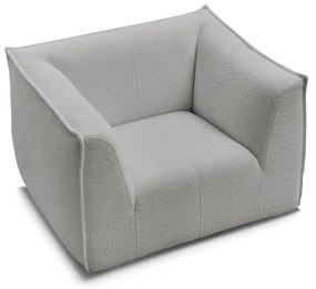 Svetlosivé kreslo z textílie buklé Giorgia – Bobochic Paris