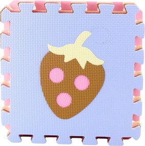 LEAN Toys Mäkké puzzle vzdelávacie penové podložky EVA Fruit Candy Pastel 16 el.