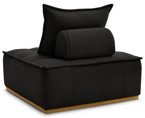 Čierne ženilkové kreslo Elisa – Bobochic Paris