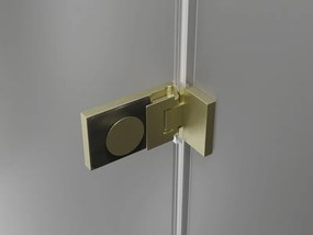 Mexen Lunar-F Duo, skladací sprchový kút 80 x 70 cm, 8mm číre sklo, zlatý matný profil, 836-080L-070P-55-00