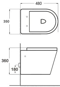 Mexen RICO Rimless, závesná WC misa so sedátkom + bidet, biela, 30724000+35724800